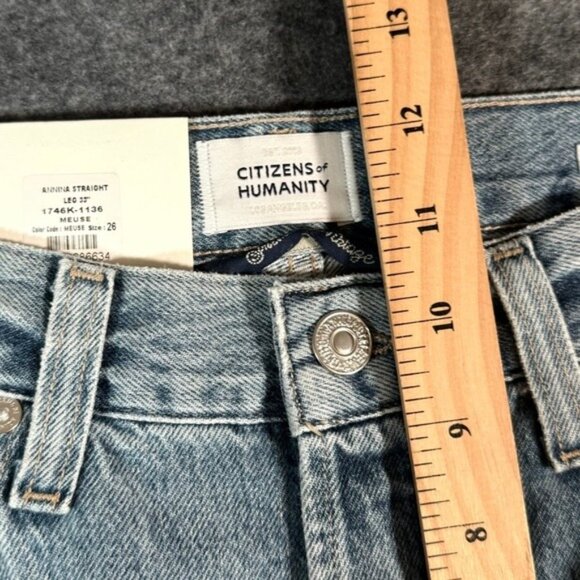 Citizens of Humanity Annina Straight Leg Trouser Jeans Womens Size 26 Light Wash - Picture 9 of 12